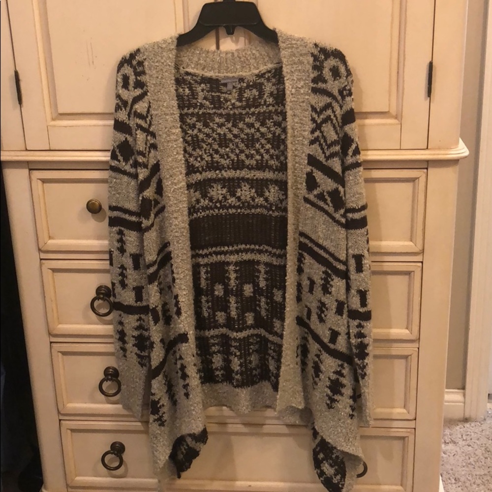 Tan and brown cardigan